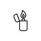 Thin line lighter icon