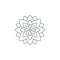 Thin line lotus flower or flower of life