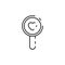 Thin line magnifying glass icon