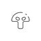 Thin line mushroom icon