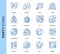 Thin Line Party Related Vector Icons Set
