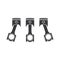 Thin line piston black icons on white background