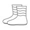 Thin line rubber boots icon