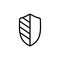 Thin line security shield icon