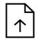 Thin line sharp vector icon / file upload