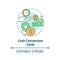 Thin line simple colorful cash conversion cycle icon concept