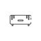 Thin line small couch icon