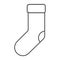 Thin line socks icon