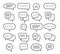 Thin line speech bubble icons