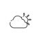 Thin line sunny icon