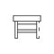 Thin line table icon