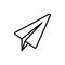 Thin line telegram, plane icon