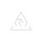 Thin line triangular maze icon