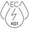 Thin line vector icon of the Water Electrical Conductivity EC K0.1 calibration
