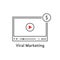 Thin line video player like viral marketing