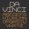 Thin modern font Da Vinci