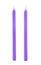 Thin purple birthday candles isolated