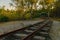 Thin Railway in a forest