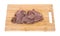 Thin sliced chuck roast on cutting board