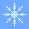 Thin Snowflake Symbol Vector Illustration