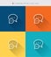 Thin thin line icons set of communication & talk and chat , modern simple style