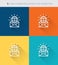 Thin thin line icons set of e-mail marketing & advertising and promotion, modern simple style