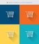 Thin thin line icons set of mobile payment & cart and m-commerce, modern simple style