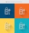 Thin thin line icons set of mobile security & data , modern simple style