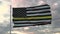 Thin Yellow Line American Flag - a sign to honor and respect American Dispatchers, Security Guards and Loss Prevention. 3d