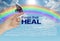 Things that heal rainbow butterfly wall art