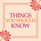 Things You Should Know Pink Orange Floral Square