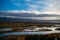 thingvellir autumn landscape. thingvellir national park in iceland. fall nature of icelandic landscape. thingvellir