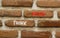 Think ahead symbol. Concept words Think ahead on beautiful brown brick wall on a beautiful brown brick wall background. Business,