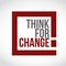 think for change text box sign illustration