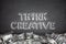 Think creative on blackboard