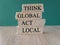 Think global act local symbol. Brick blocks