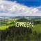 Think Green. Aerial view of the summer time in mountains. View f