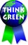 Think Green Earth Button/eps