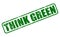 Think green stamp text