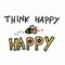 Think happy be happy vector illustration