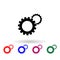 Think mechanism gear multi color icon. Simple glyph, flat vector of profit icons for ui and ux, website or mobile application