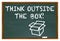 Think Outside the Box Chalk Board Words