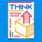 Think Outside Box Creative Promo Poster Vector