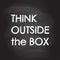 Think Outside the Box typography design, banner, motivational poster, t-shirt print design and apparels graphic