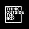 Think outside the box typography quotes vector