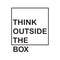 Think outside the box - Vector illustration design for banner, t shirt graphics, fashion prints, slogan tees, stickers, cards
