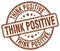 think positive brown stamp