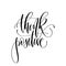 Think positive - hand lettering inscription text, motivation and
