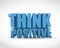 Think positive sign illustration design