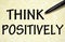 Think positively symbol